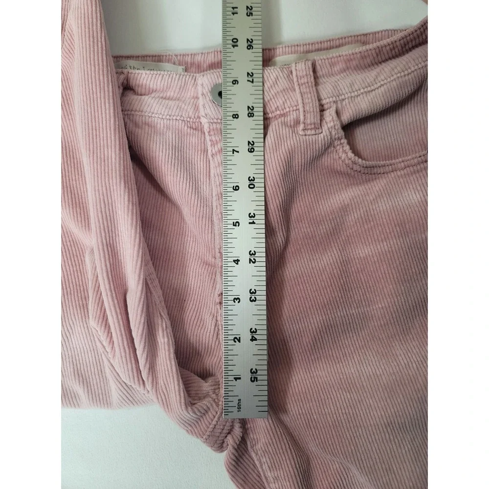 Pilcro and the Letterpress by Anthropologie Pink High Rise Bootcut Corduroy Pant